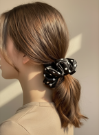 Medium Dahlia Mulberry Silk Scrunchies