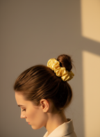 Medium Dahlia Mulberry Silk Scrunchies