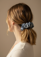 Medium Japanese Denim Prints Scrunchie