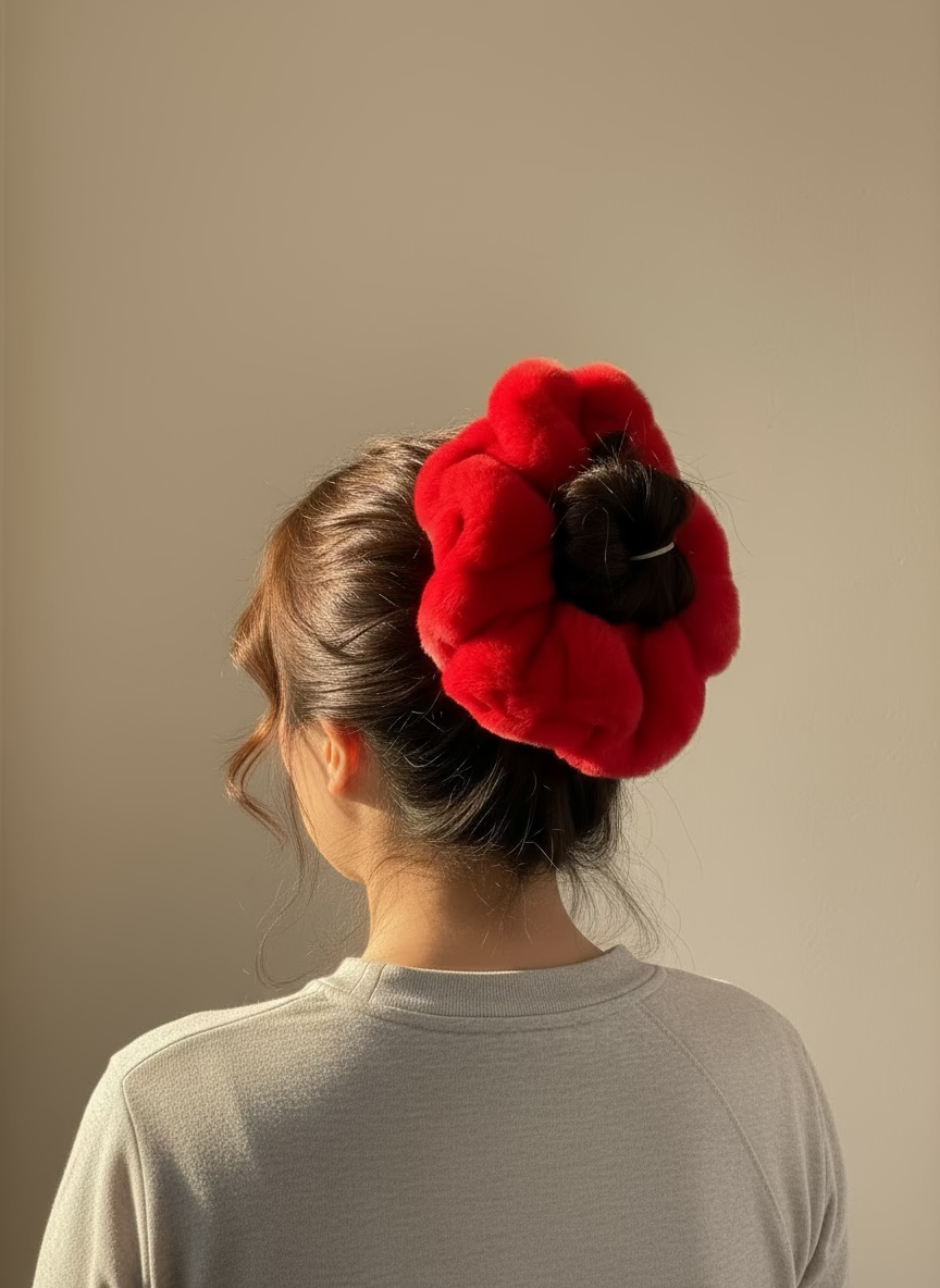 Crimson Whisper Scrunchie