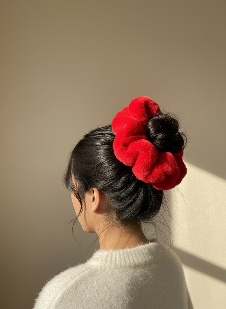 Crimson Whisper Scrunchie