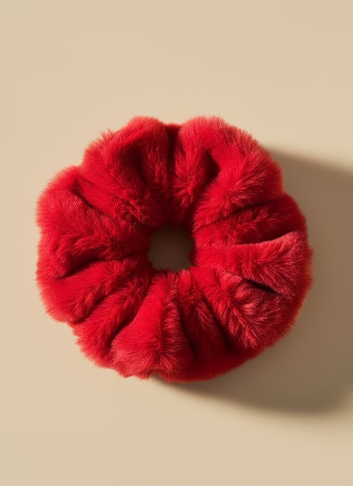 Crimson Whisper Scrunchie