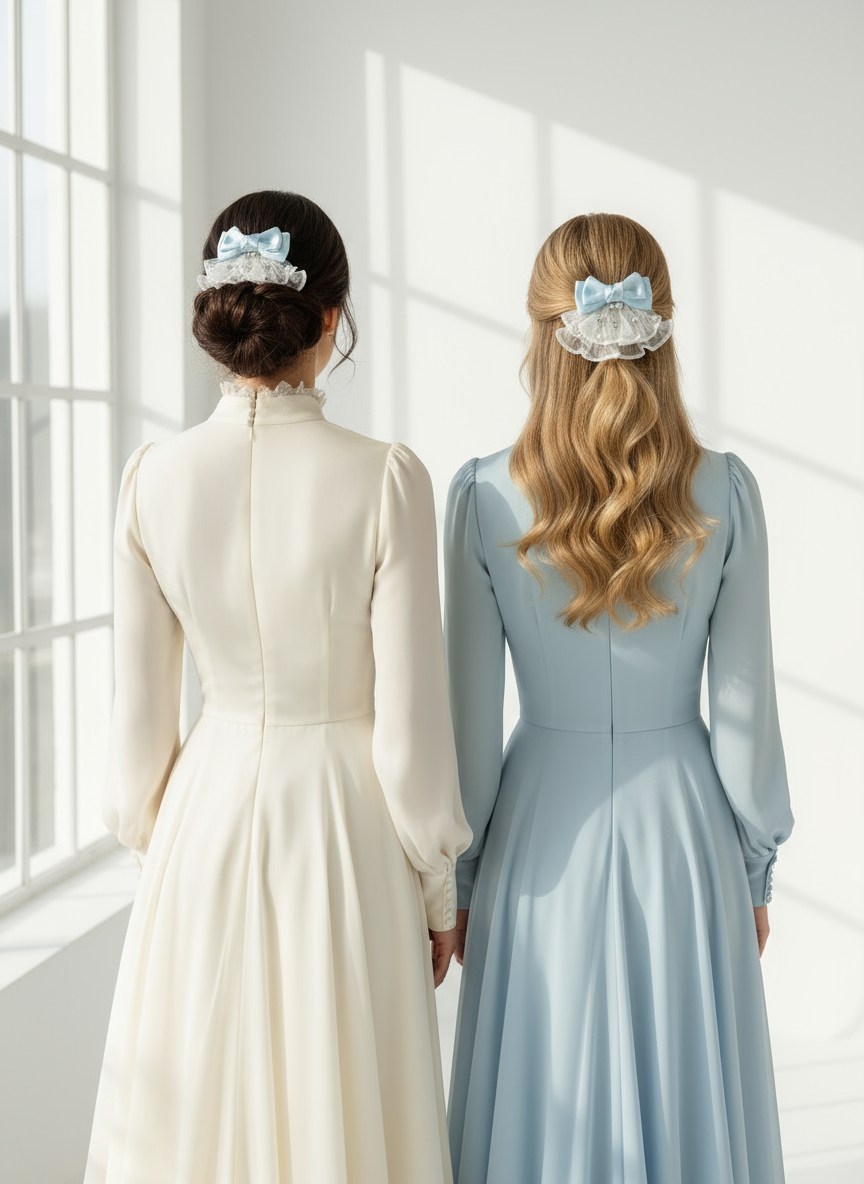 Jupe Charlotte en dentelle ornée de bijoux et nœud
