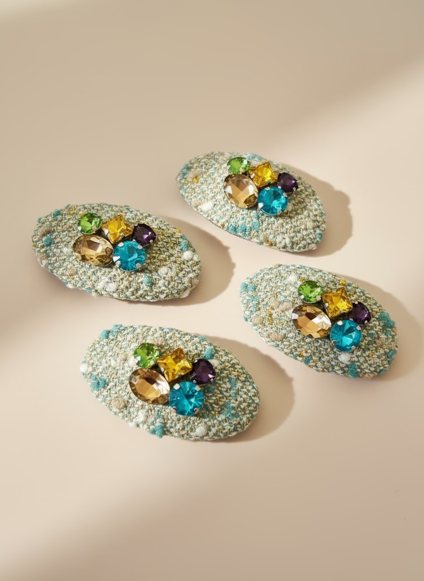 Sophia Tweed Bedazzled Clip