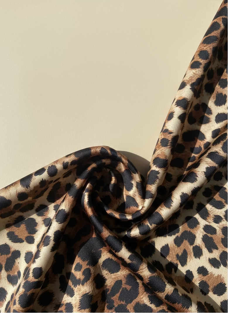 XL Amber Leopard Scrunchie
