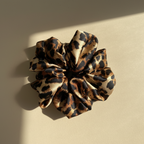 XL Amber Leopard Scrunchie