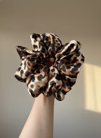 XL Amber Leopard Scrunchie
