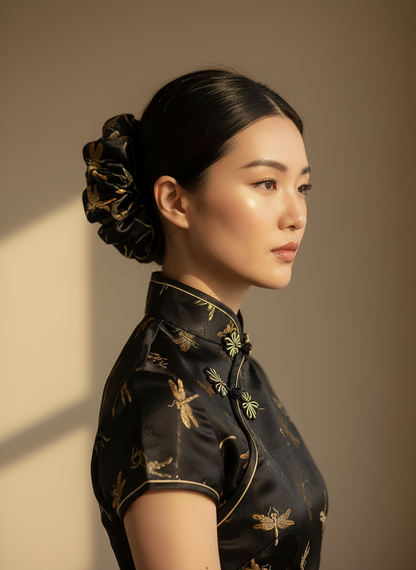 XL Dragonflies Brocade Scrunchie