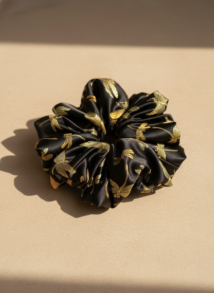 XL Dragonflies Brocade Scrunchie