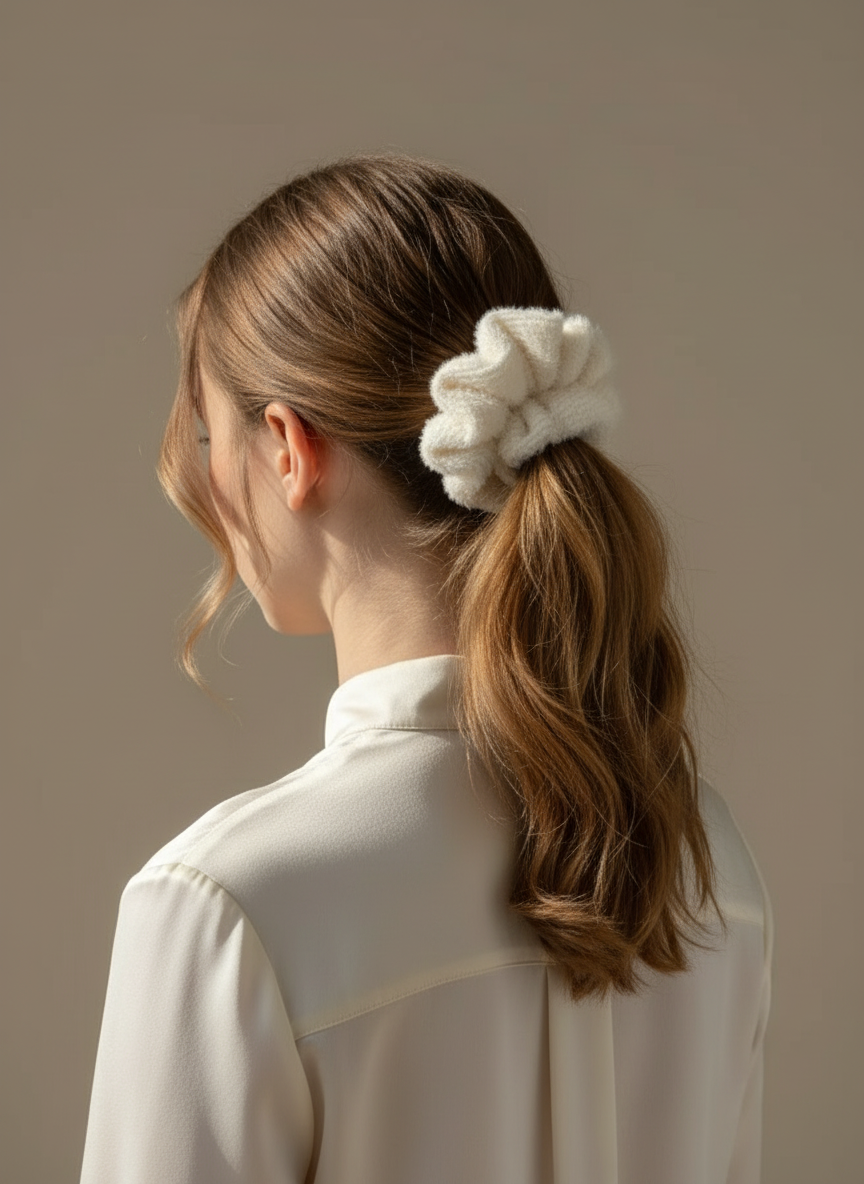 XL Snow Puff Scrunchie