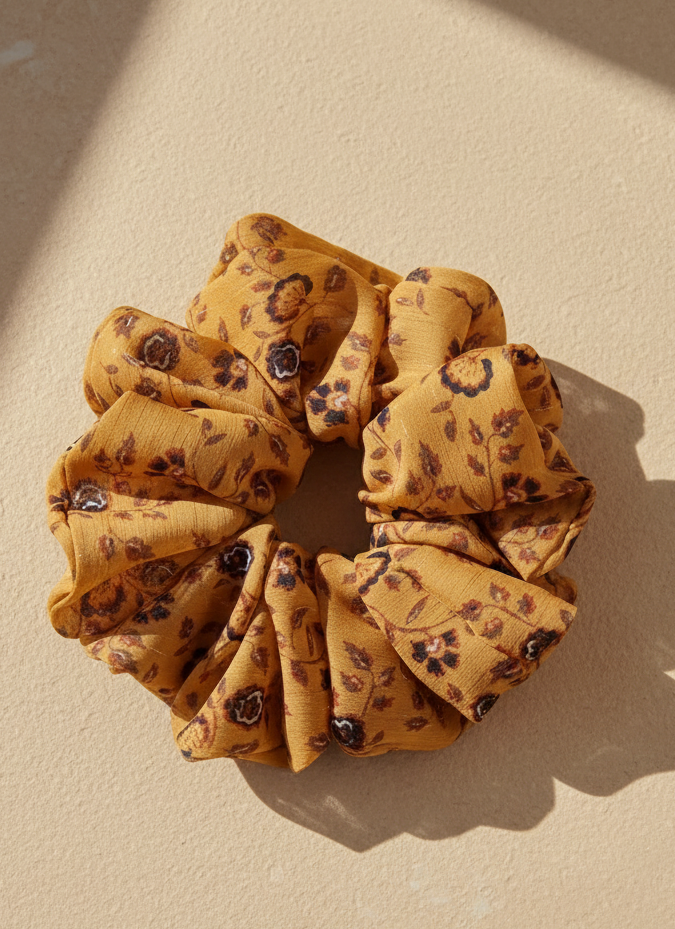 XL Amber Blossom Scrunchie