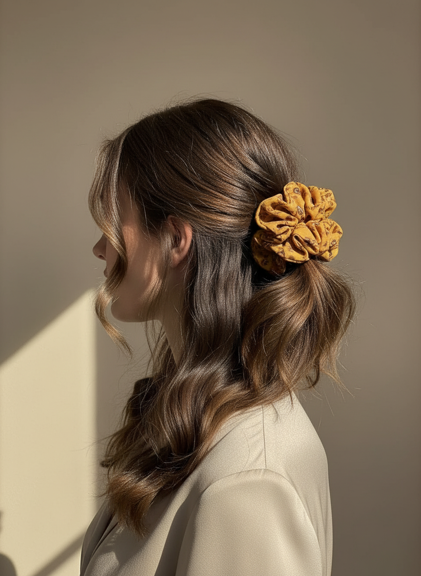XL Amber Blossom Scrunchie
