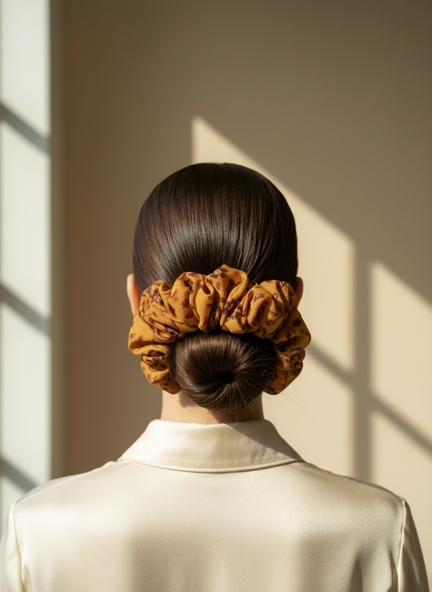 XL Amber Blossom Scrunchie