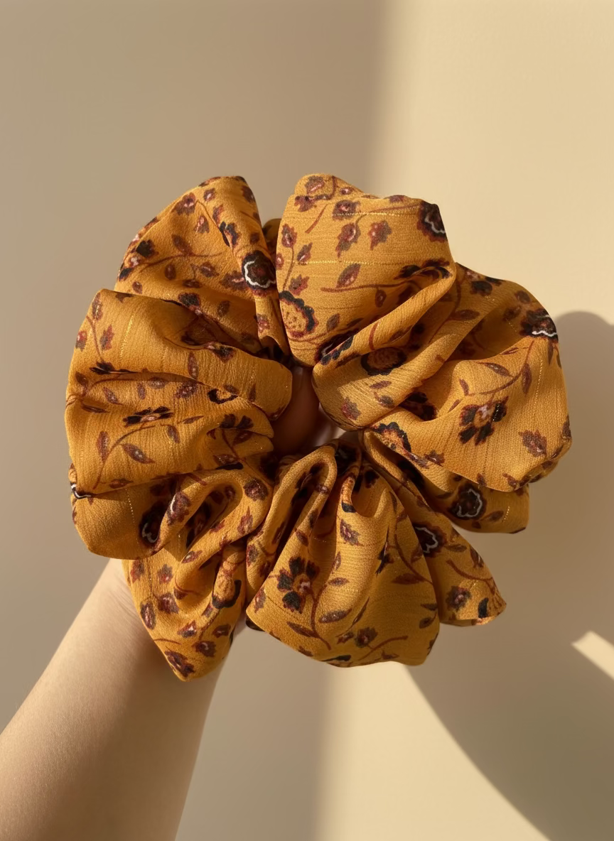 XL Amber Blossom Scrunchie