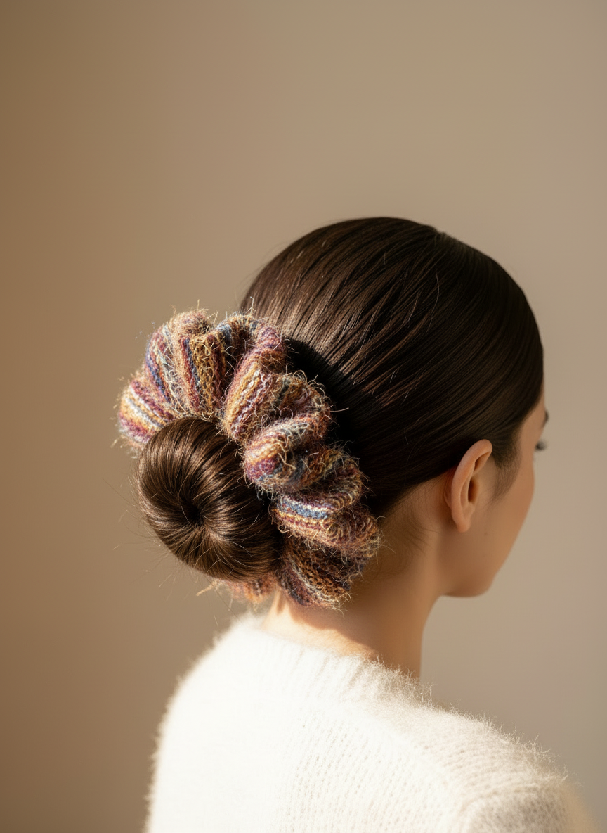 XL Candy Wool Cloud Scrunchie