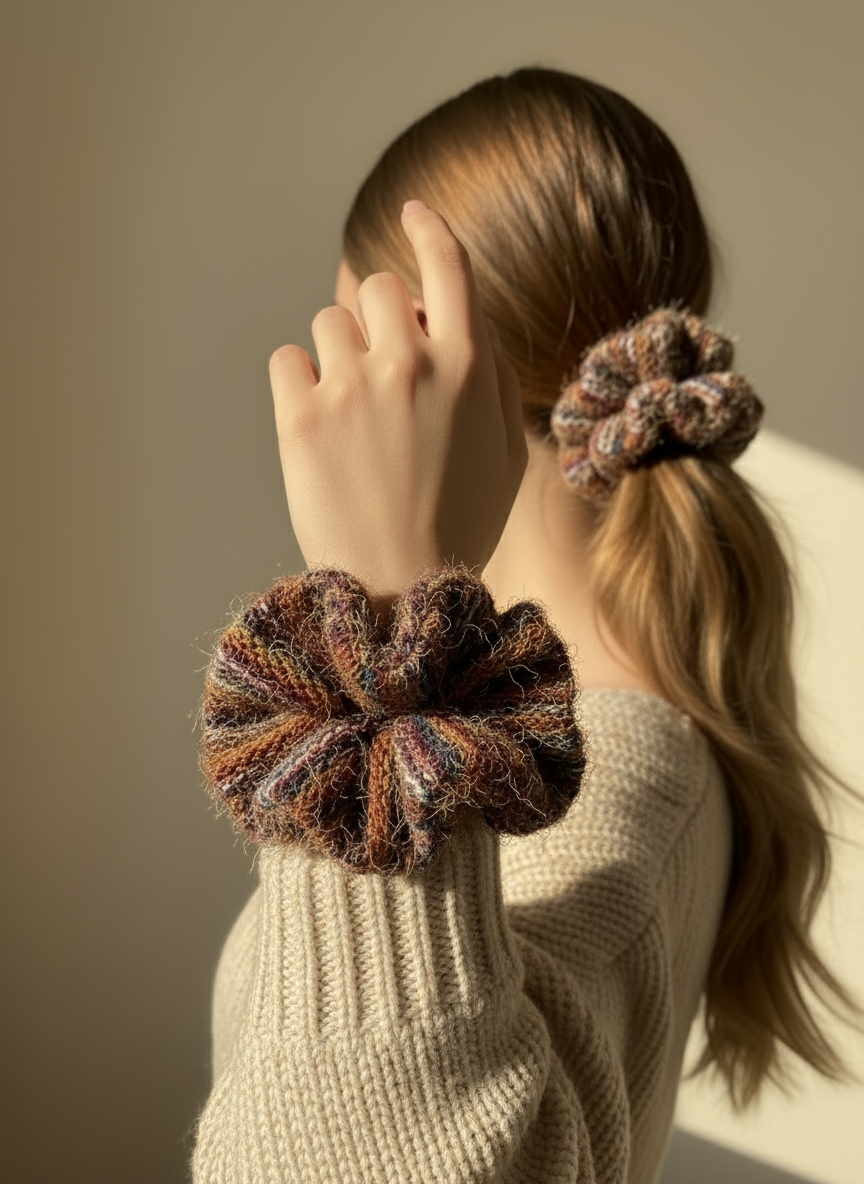 XL Candy Wool Cloud Scrunchie