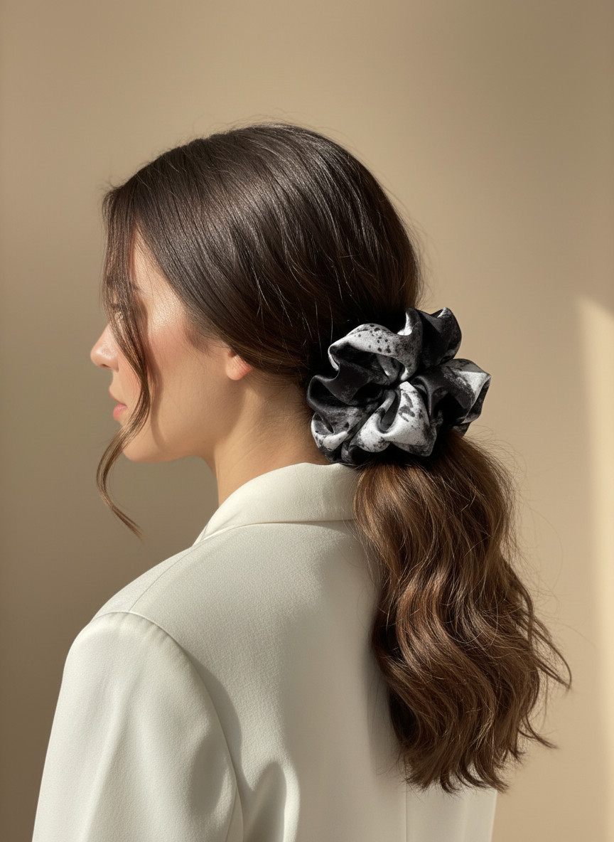 XL Mono Mist Scrunchie