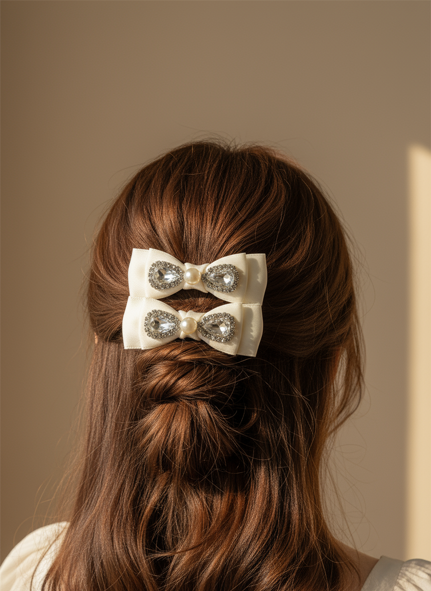 Sierra Bejewelled Double Bow