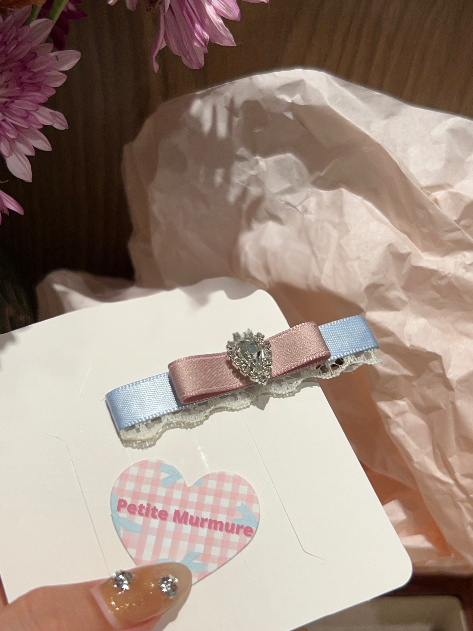 Nœud plat en diamants Lyra Tear