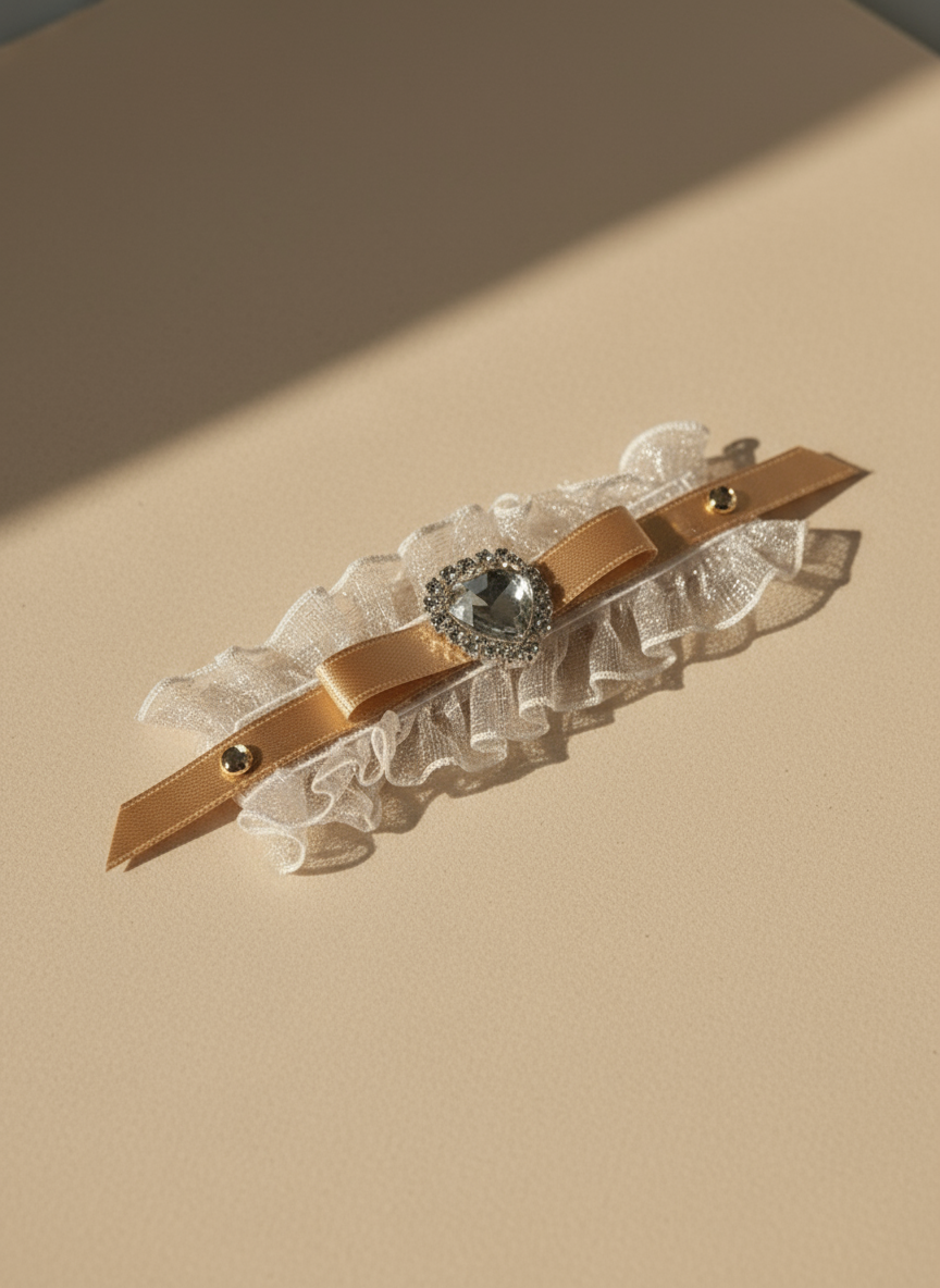 Carrie Organza Heart Flat Bow