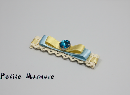 Maureen Layered Aqua Flat Bow