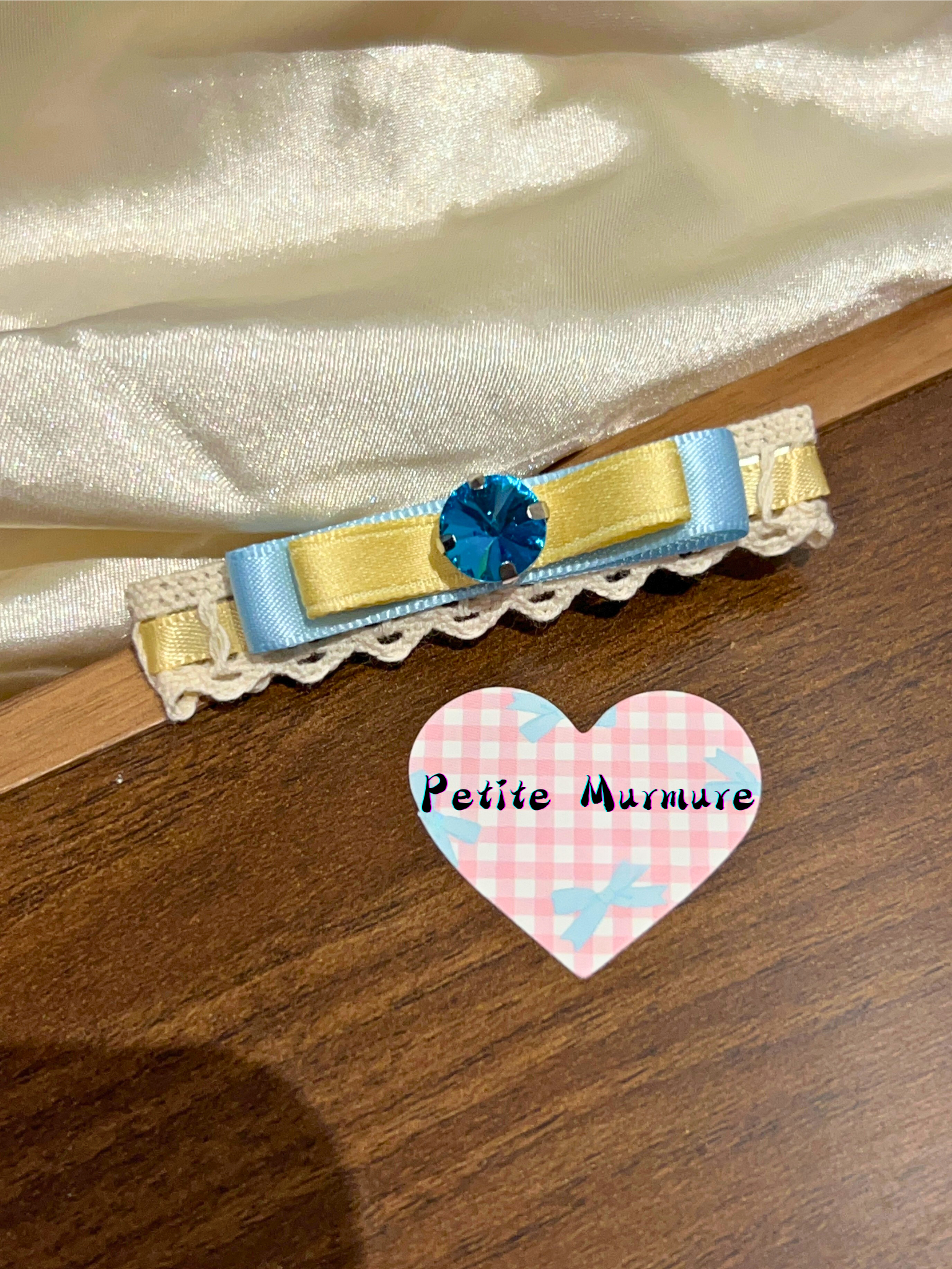 Nœud plat aqua superposé Maureen