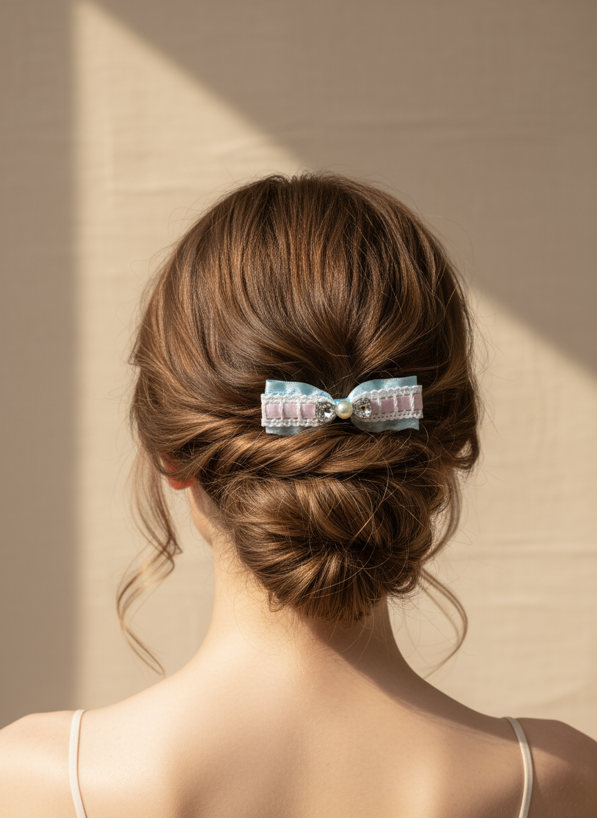 Valerie Hearted Colorblock Bow