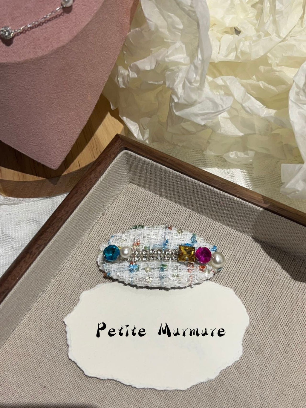 Sophia Tweed Bedazzled Clip