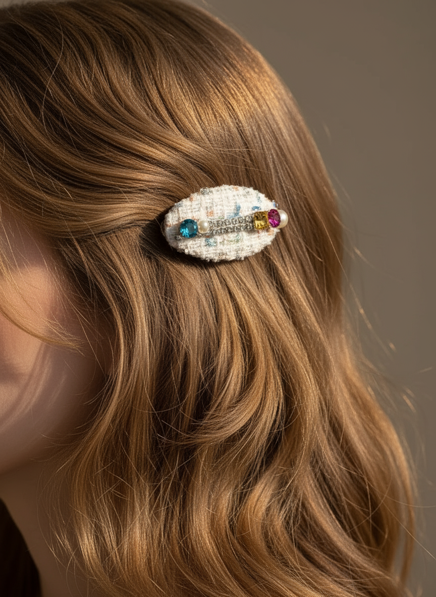 Pince à cheveux Sophia Tweed Bedazzled