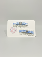 Alice Plaid Bejewelled Flat Bow