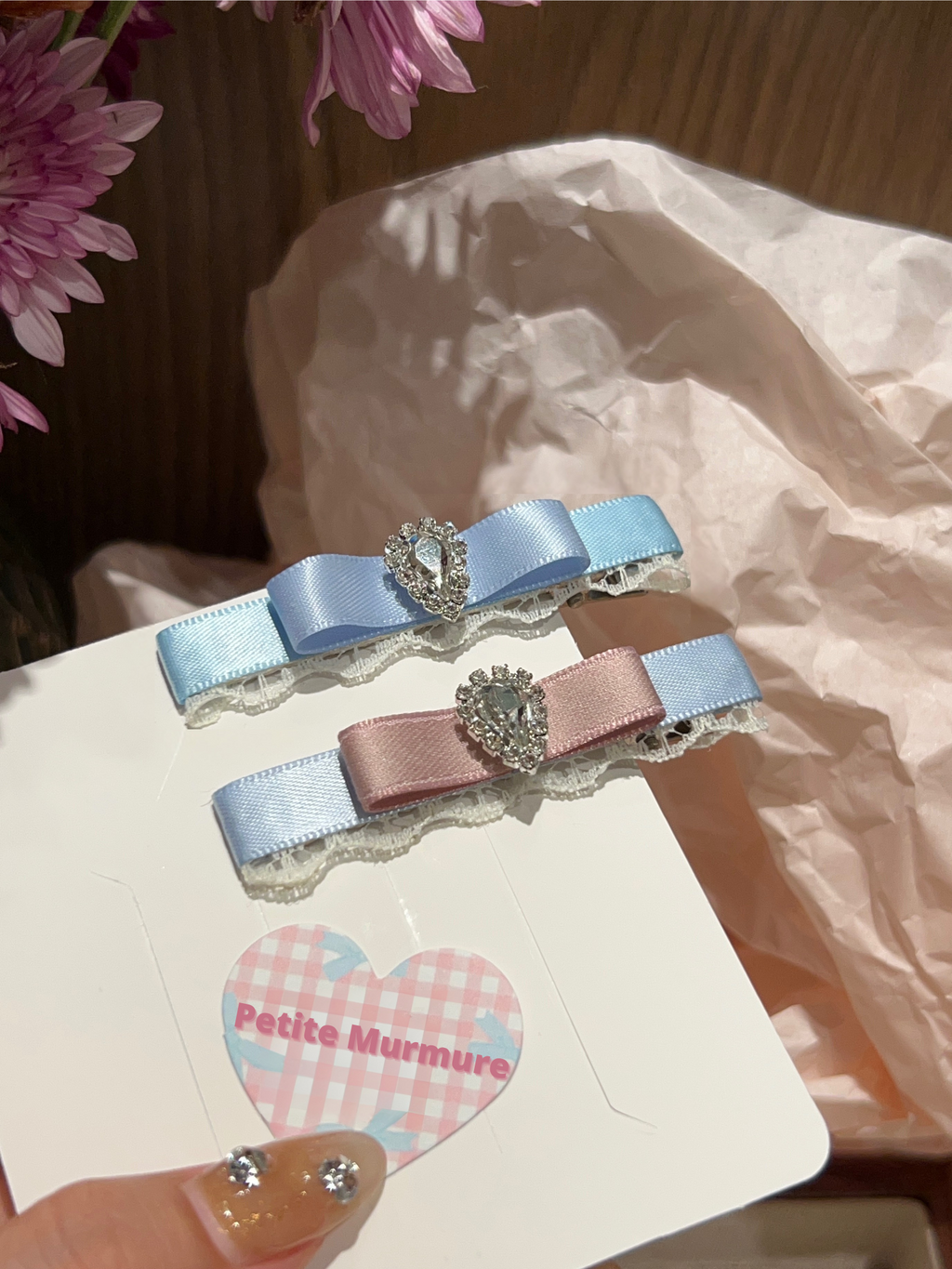 Nœud plat en diamants Lyra Tear
