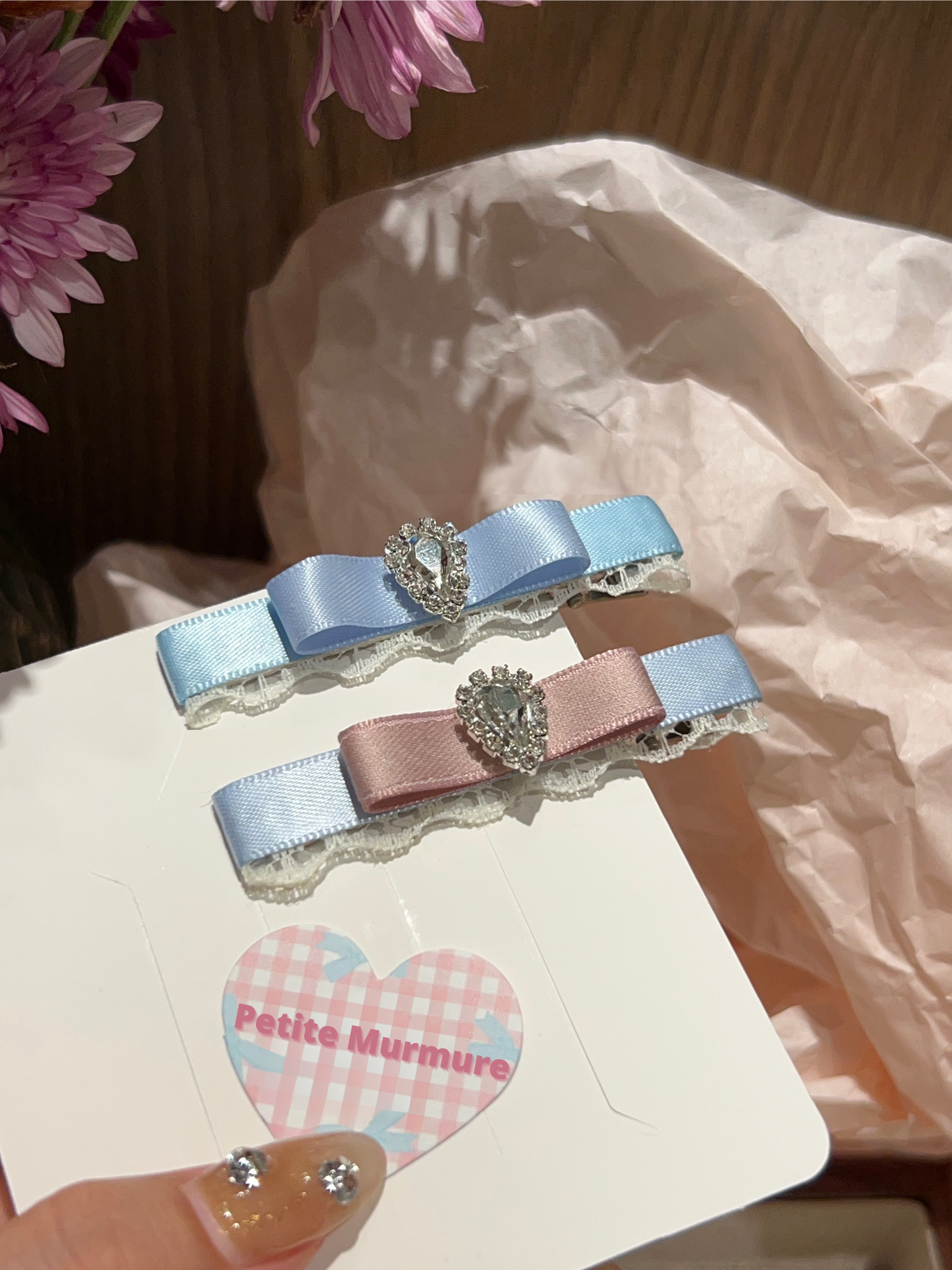 Nœud plat en diamants Lyra Tear