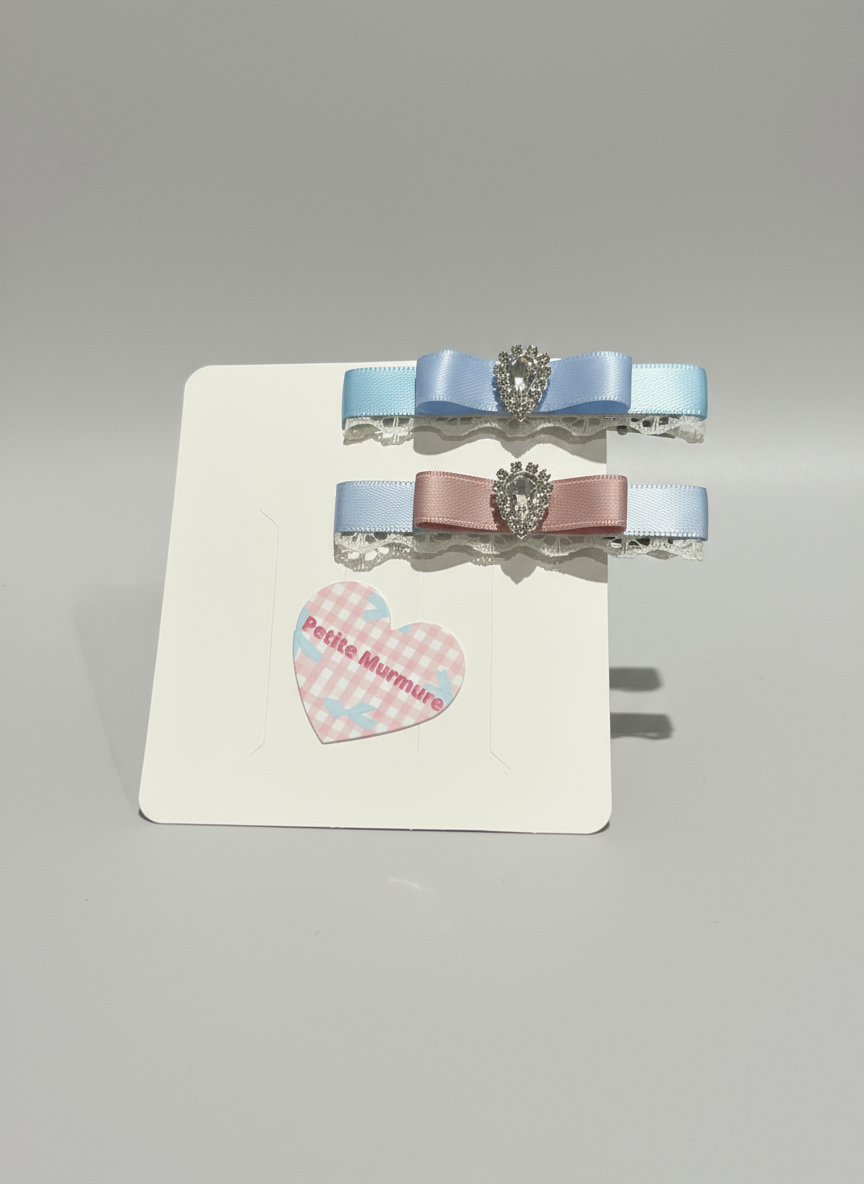 Lyra Tear Diamonds Flat Bow