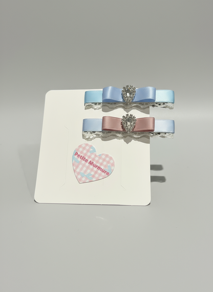 Lyra Tear Diamonds Flat Bow