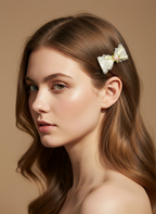 Vivian Embroidery Fleur Flat Bow