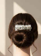 Pinky Satin Crystal Hair Pin Clip