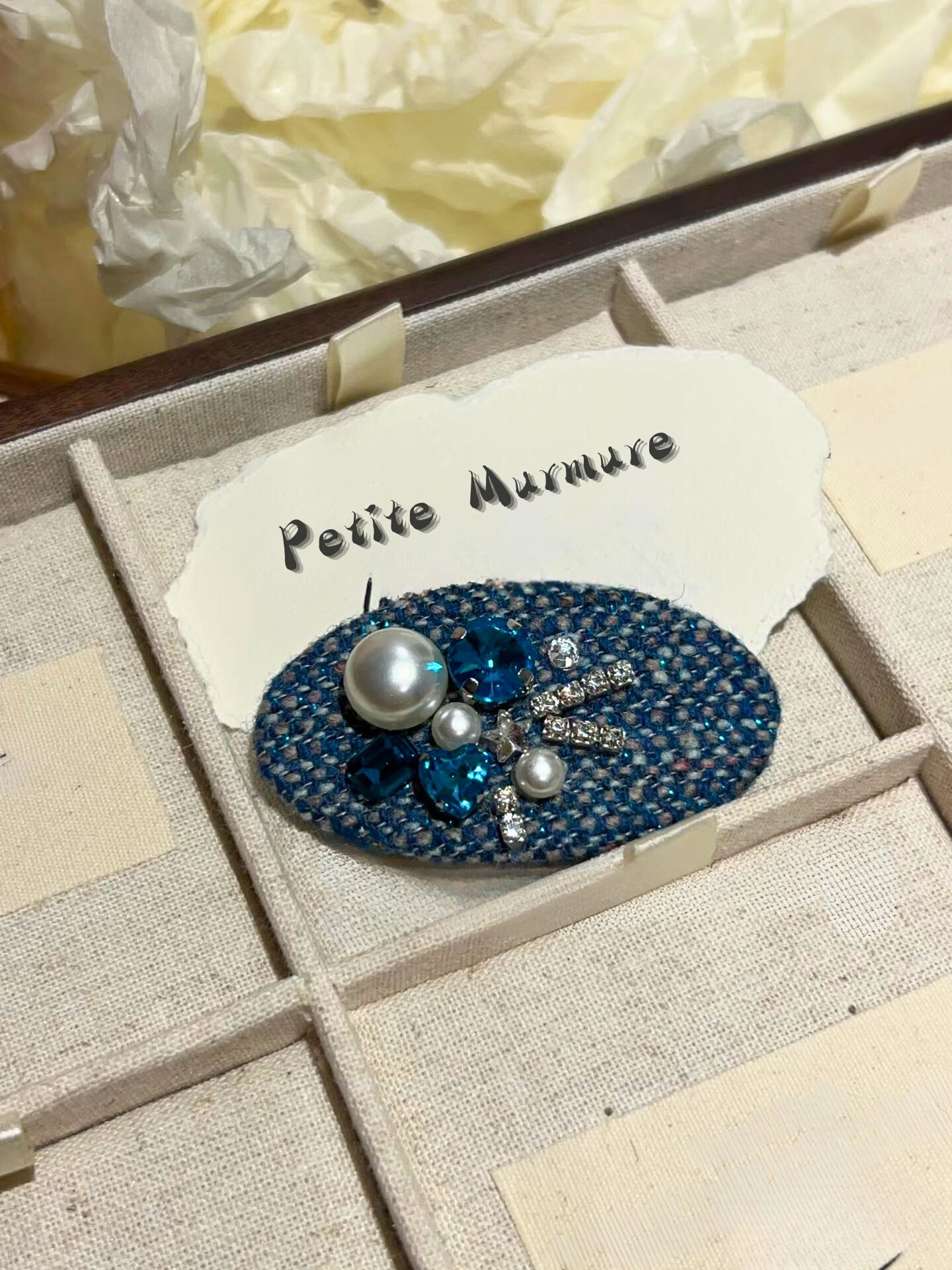 Sophia Tweed Bedazzled Clip