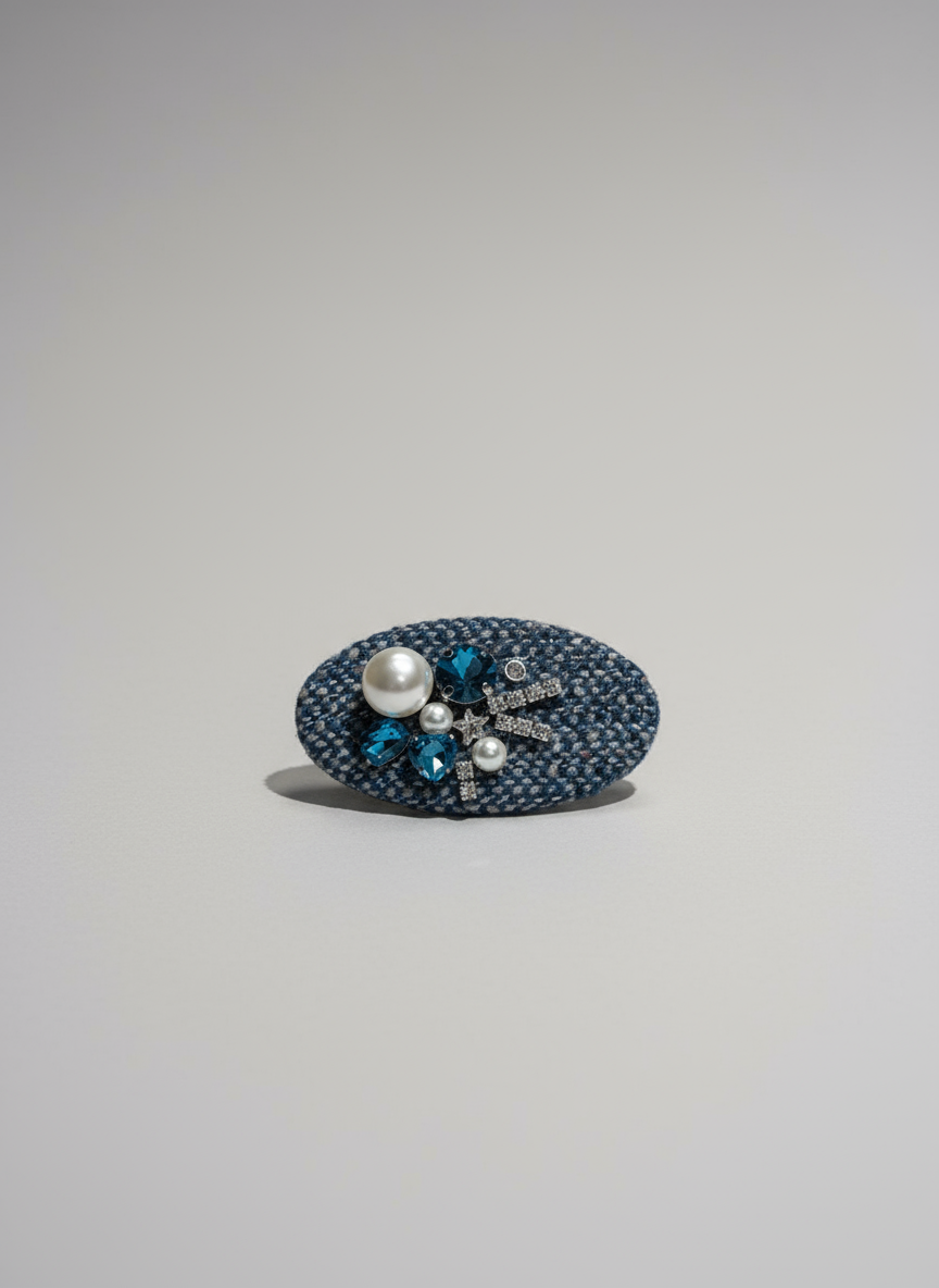 Sophia Tweed Bedazzled Clip