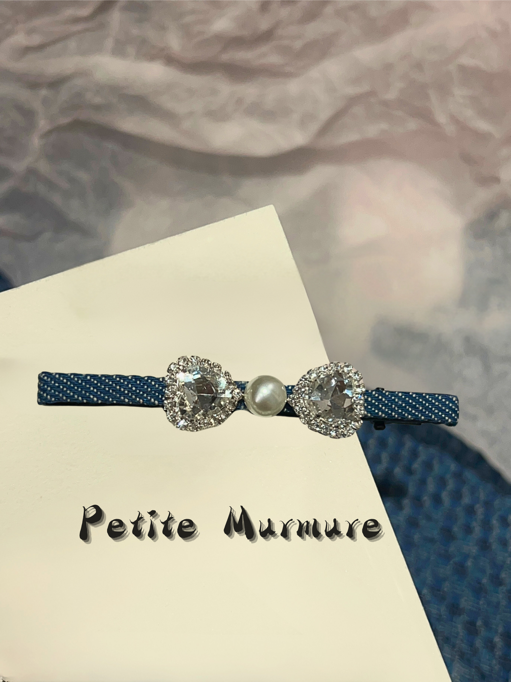 Pince à cheveux en jean Swarovski