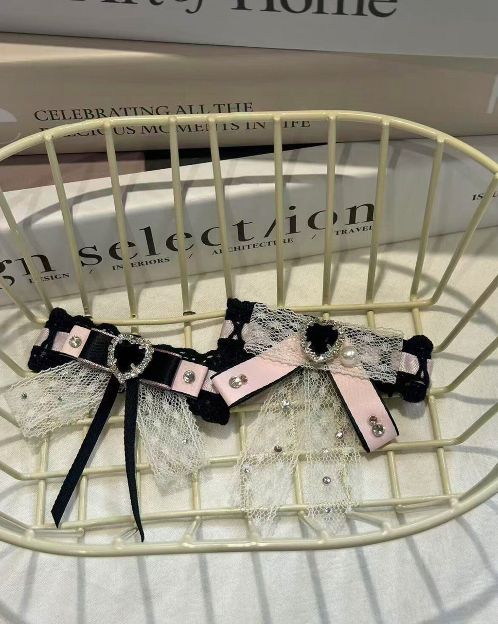 Selina Colorblock Bejewelled Sailor Bow