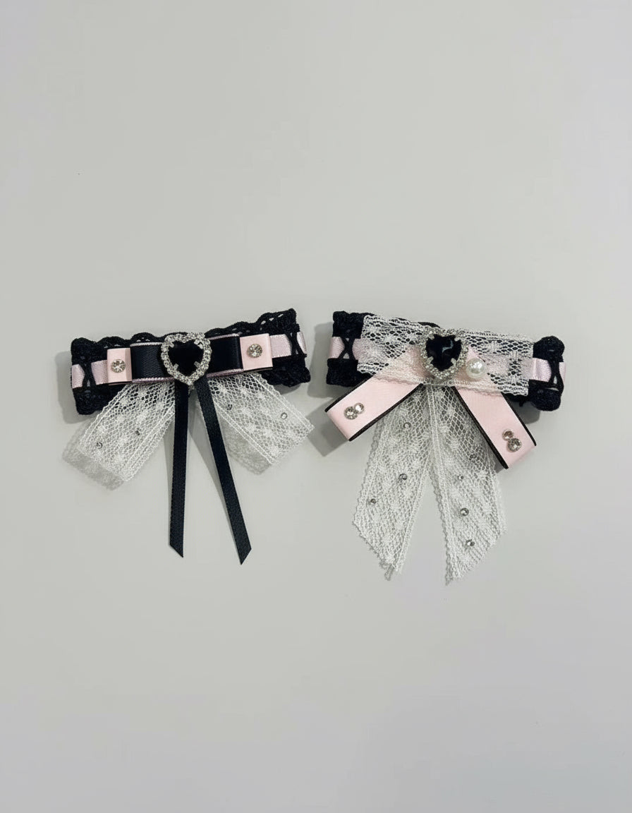 Selina Colorblock Bejewelled Sailor Bow