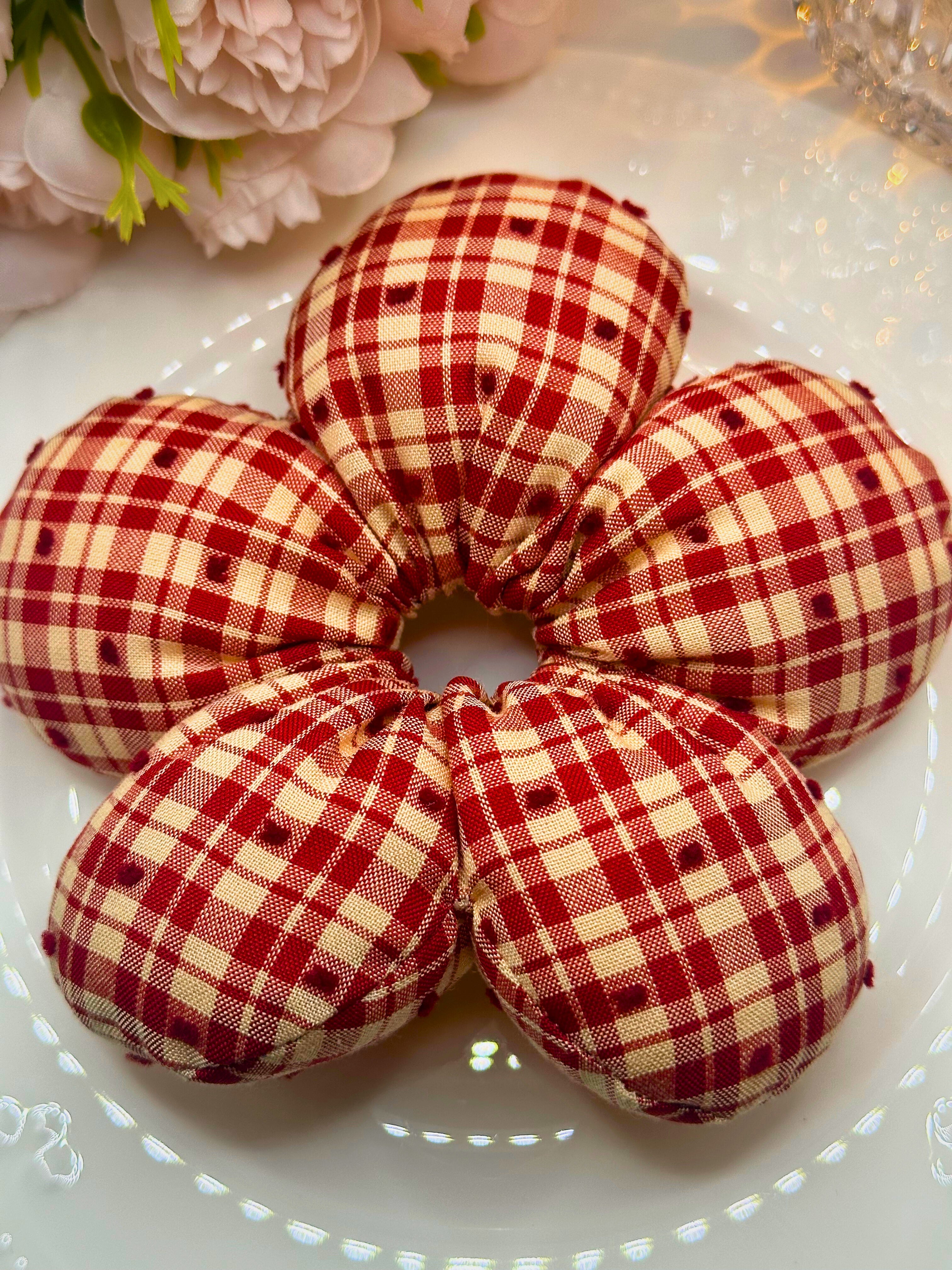 Poppy Flower Scrunchies