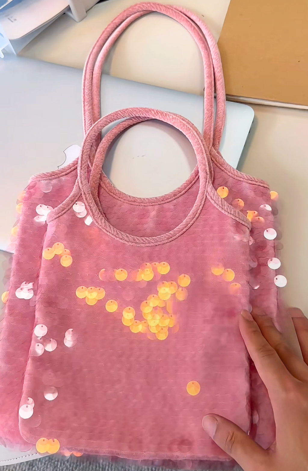 Large Blush Evelyn Tote