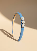 Kaity Denim Bejewelled Skinny Hairband