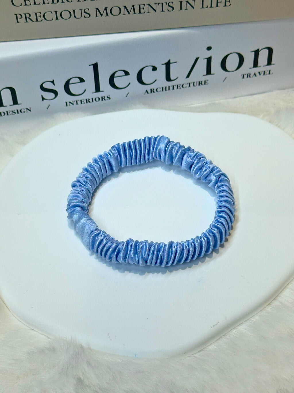 XS Dahlia mulberry Silk Scrunchies