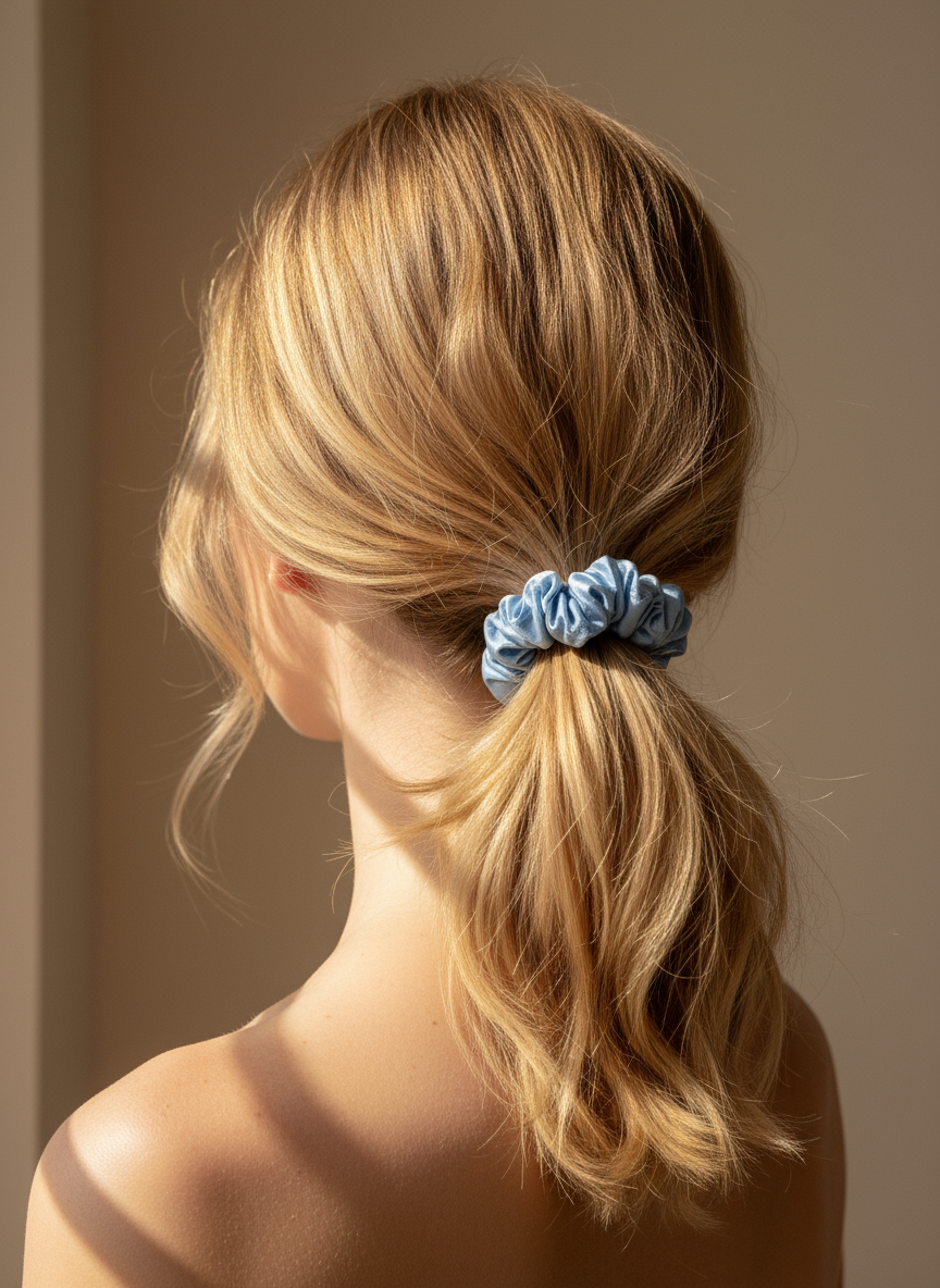 XS Dahlia mulberry Silk Scrunchies