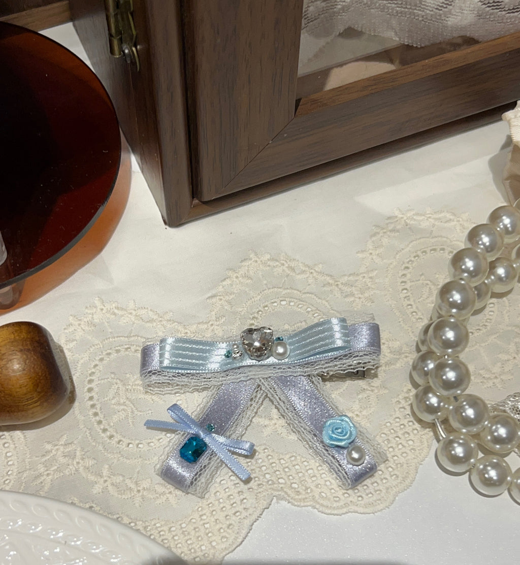 Eugenia Layered Bedazzled Flat Bow