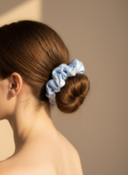 Medium Dahlia Mulberry Silk Scrunchies