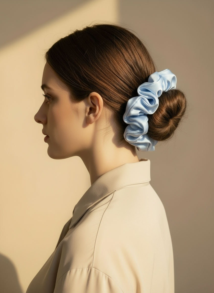 Large Dalia Mulberry Silk Scrunchies