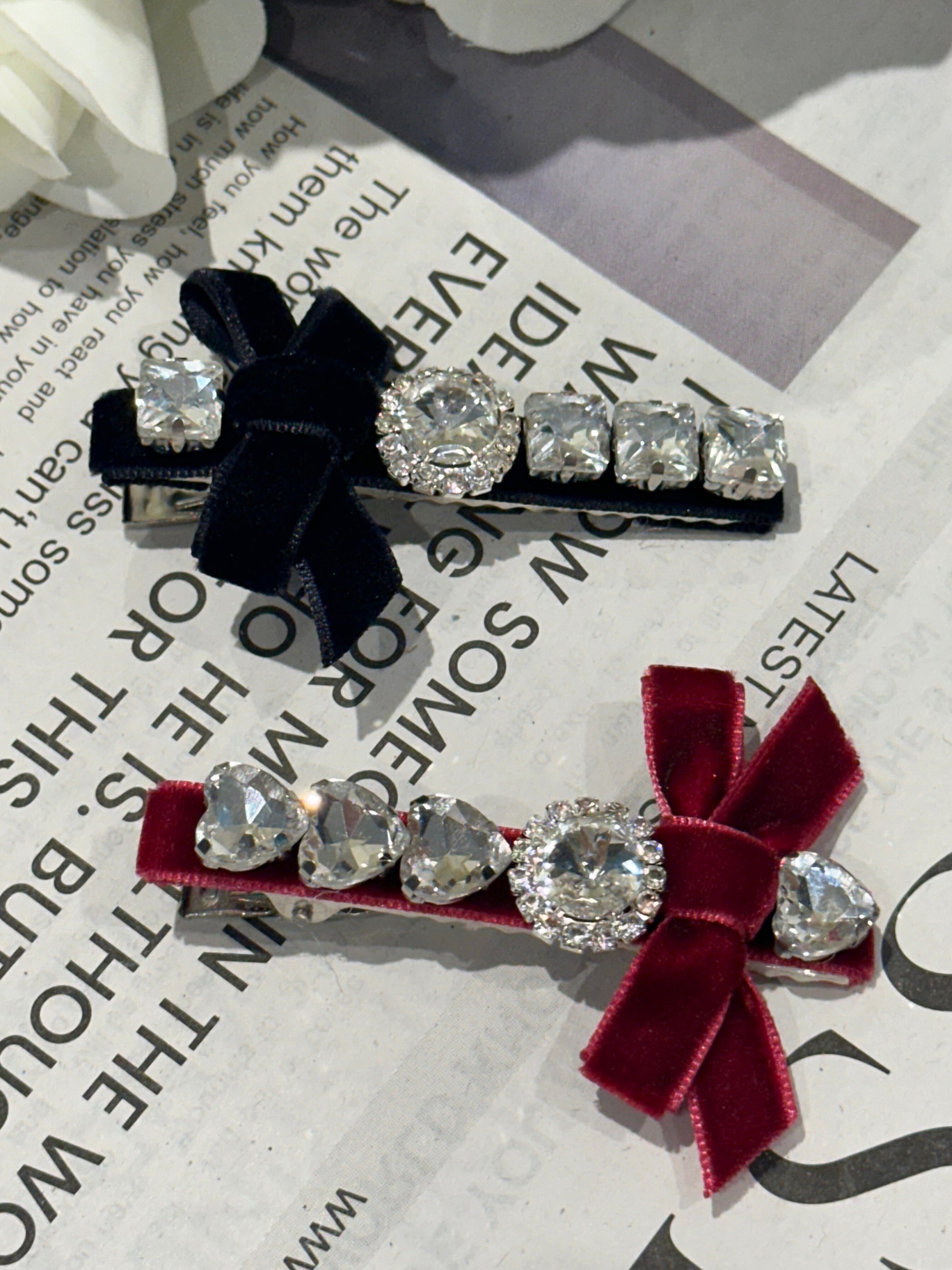 Ariel Velvet Bejewelled Clip